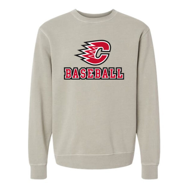 Independent Trading Co. - Unisex Midweight Pigment Dyed Crewneck Sweatshirt - Applique Logo Thumbnail