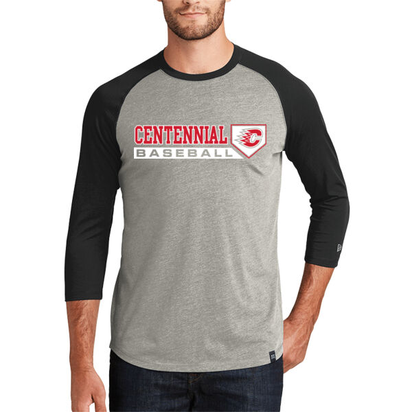 New Era Heritage Blend 3/4 Sleeve Baseball Raglan Tee - Printed Logo Thumbnail