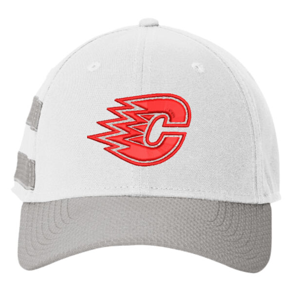 New Era Stretch Cotton Striped Cap - Embroidered Logo Thumbnail