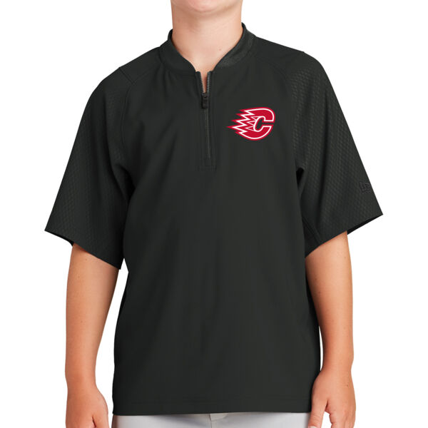 New Era YOUTH Cage Short Sleeve 1/4-Zip Jacket - Printed Logo Thumbnail