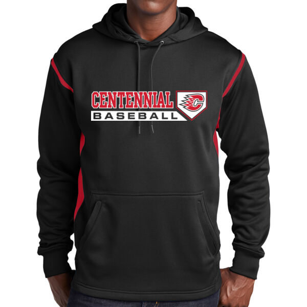 Sport-Tek ADULT Tech Fleece Colorblock Hooded Sweatshirt - Printed Logo Thumbnail